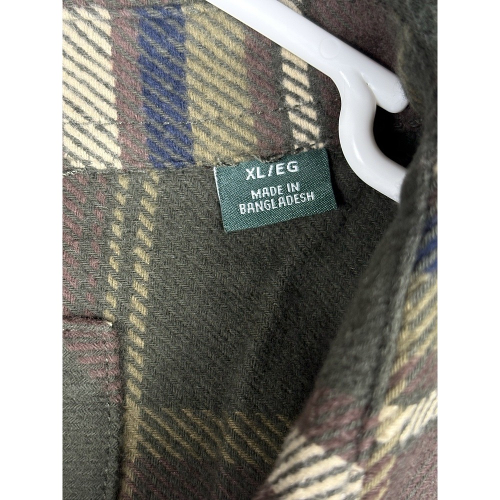 Orvis Big Bear Heavyweight Flannel Shirt Men XL Tall Pine Plaid NWT 1312517 - Picture 6 of 12